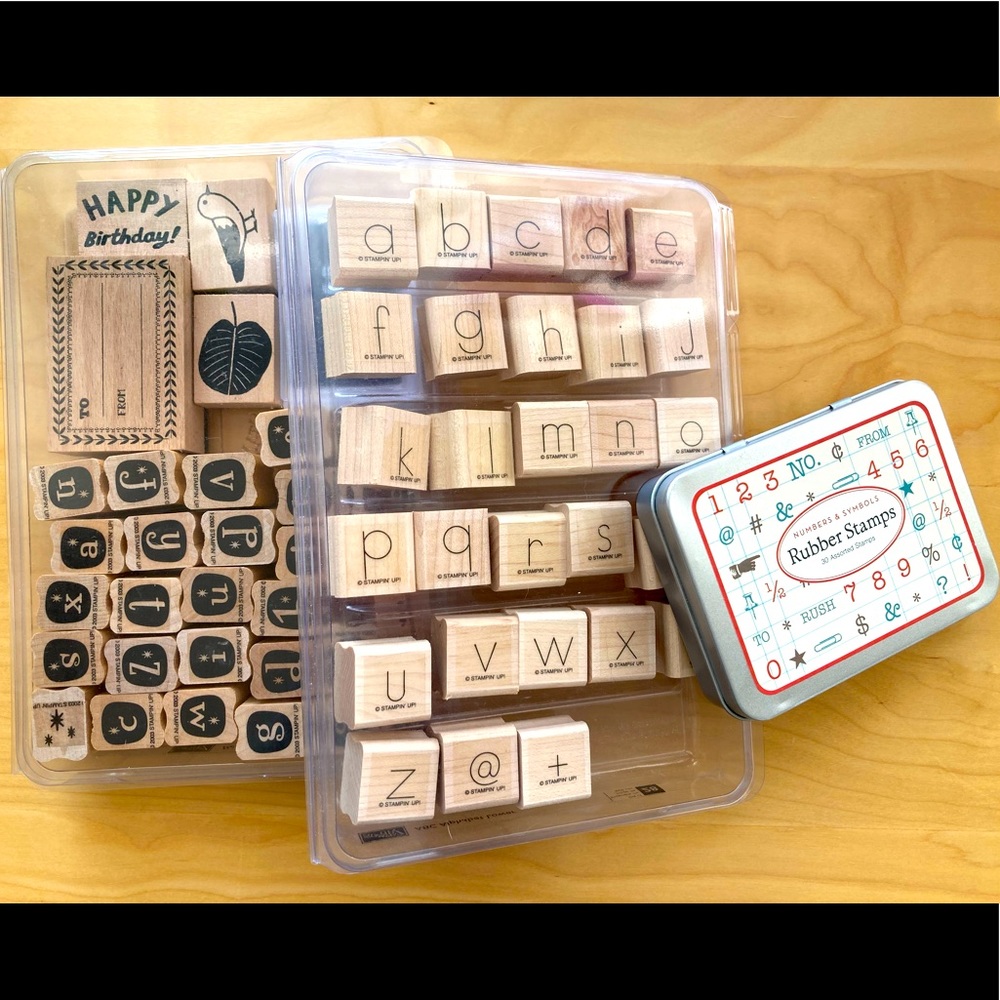UPDATED! Rubber Stamps Bundle: Alphabet, Numbers and Symbols